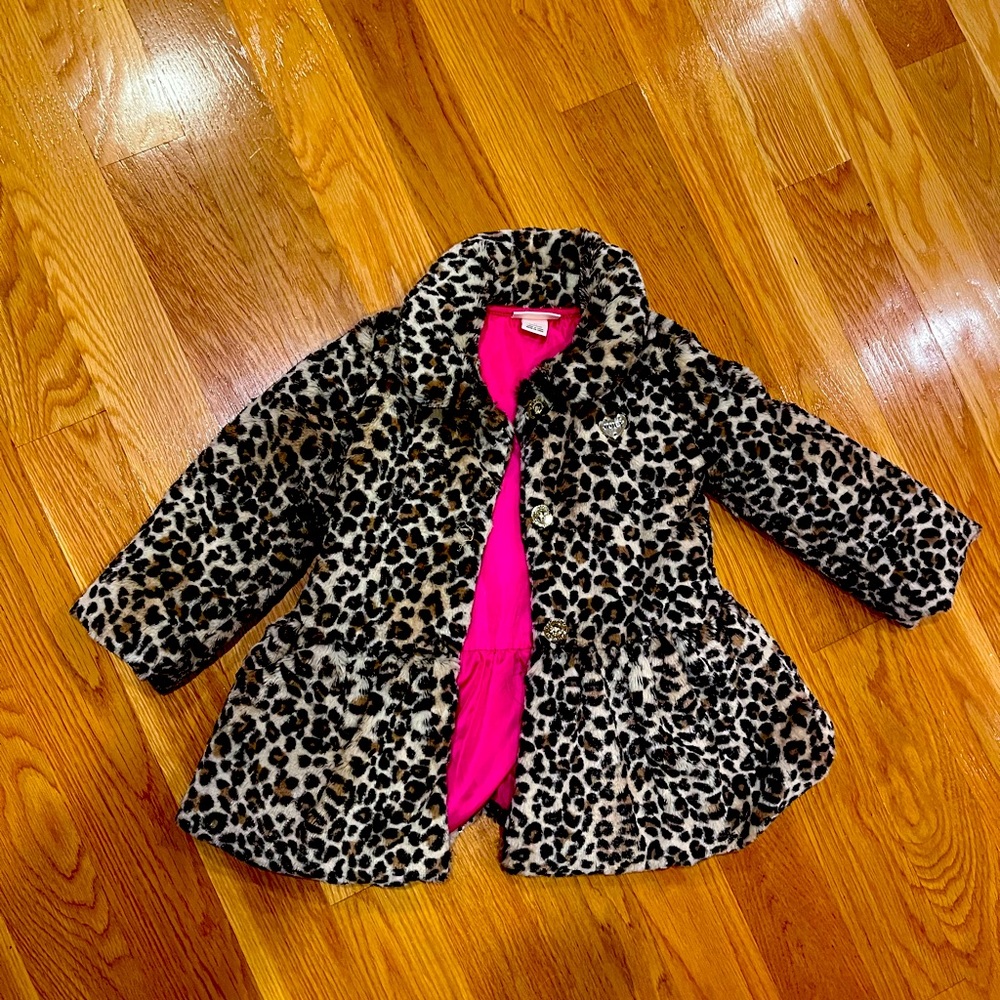 Juicy Couture Leopard Faux Fur Coat 4T